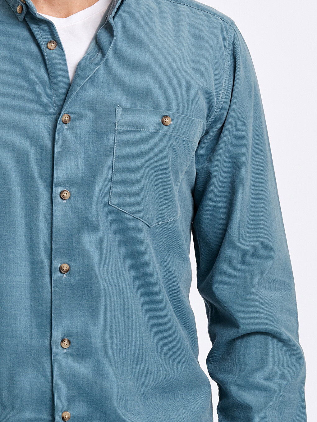 Regular Fit Men's Velvet Shirt-3
