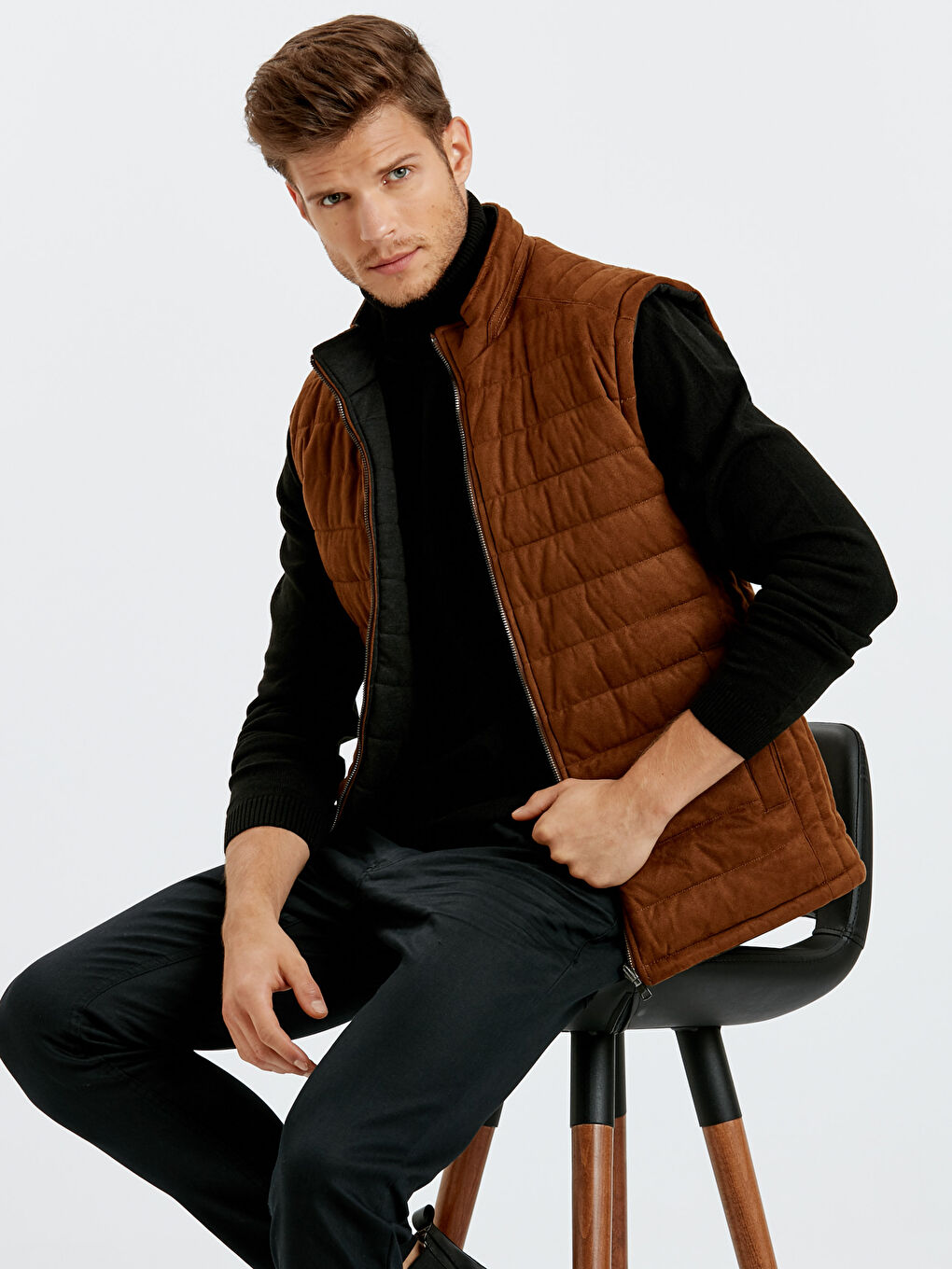 Bej Deve Tüyü Şişme Yelek