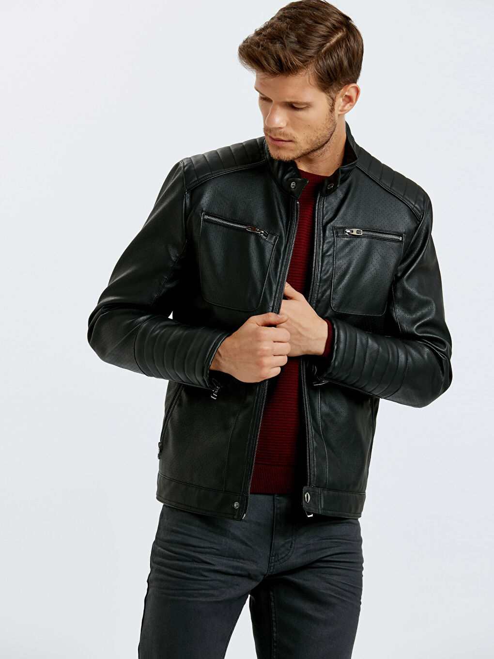 OJY LCW Vision Deri Görünümlü Mont - 8W4900Z8-J0F | LCW