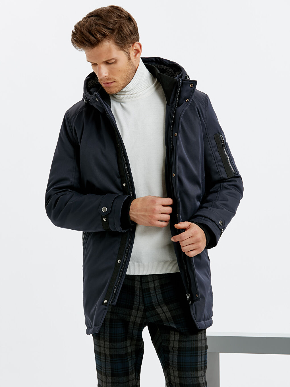 Man NAVY Parka Coat