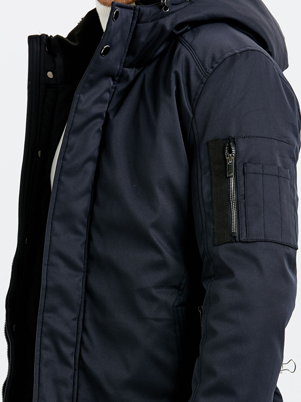 Man NAVY Parka Coat-4