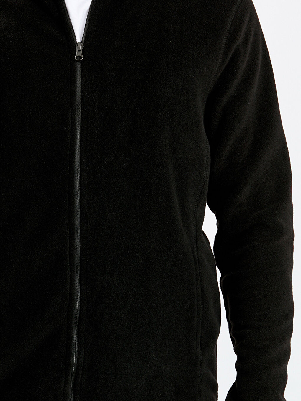 LCWAIKIKI Basic Man BLACK Zip-Up Sweatshirt -8W5757Z8-L6T