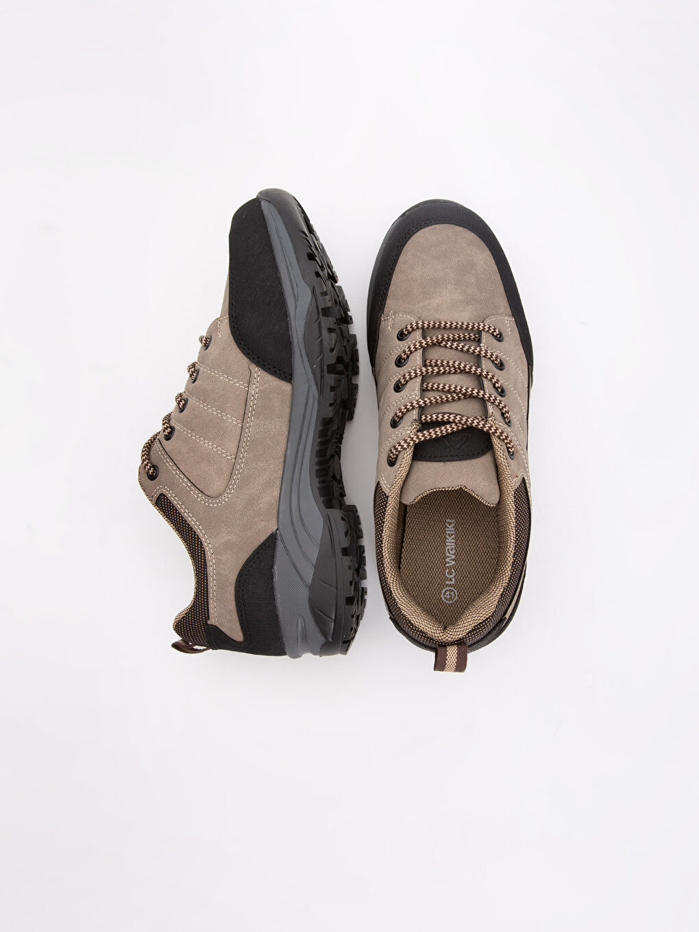 Bej Erkek Bağcıklı Günlük Trekking Ayakkabı-1