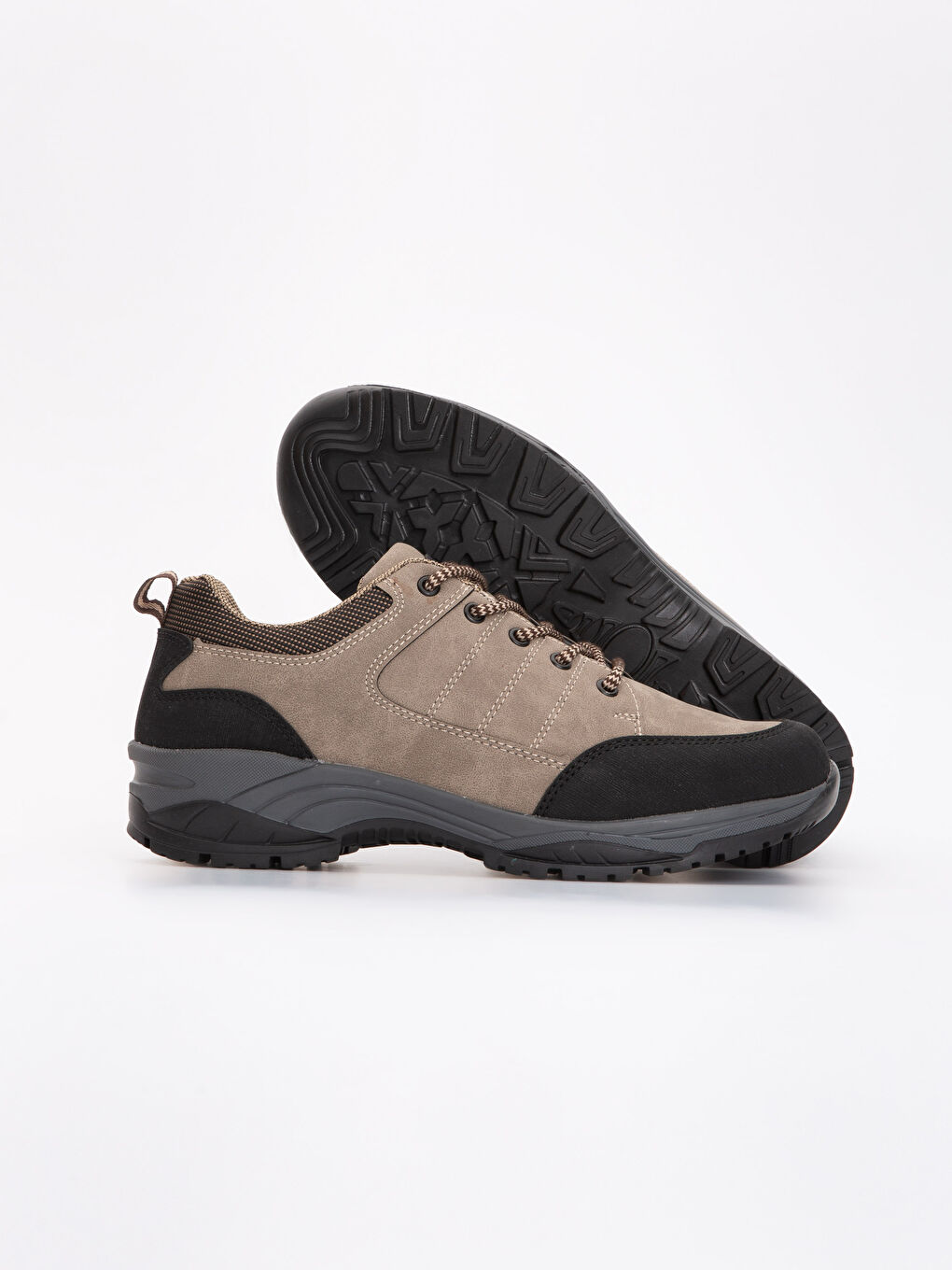Bej Erkek Bağcıklı Günlük Trekking Ayakkabı-2