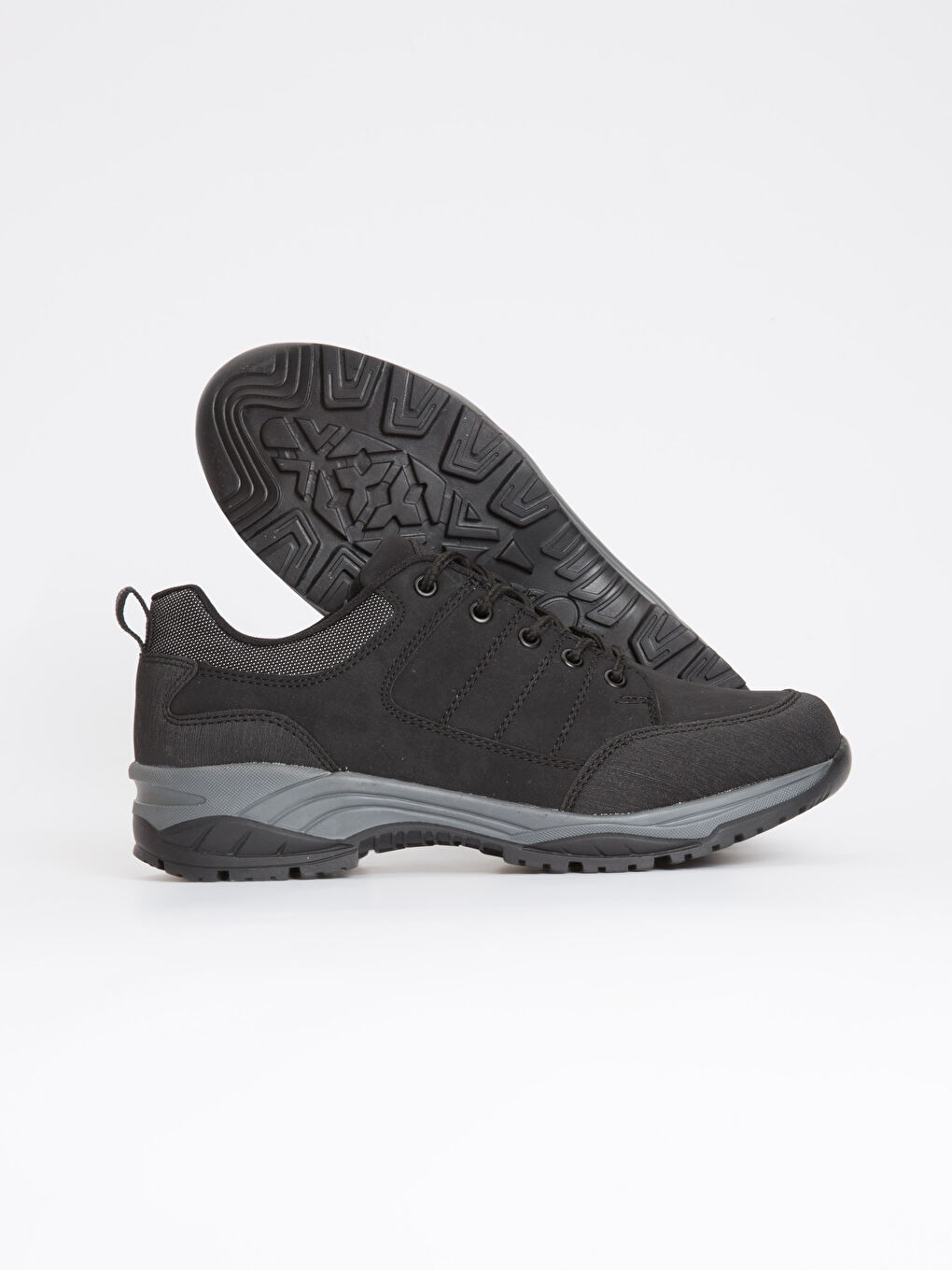 Siyah Erkek Bağcıklı Günlük Trekking Ayakkabı-2