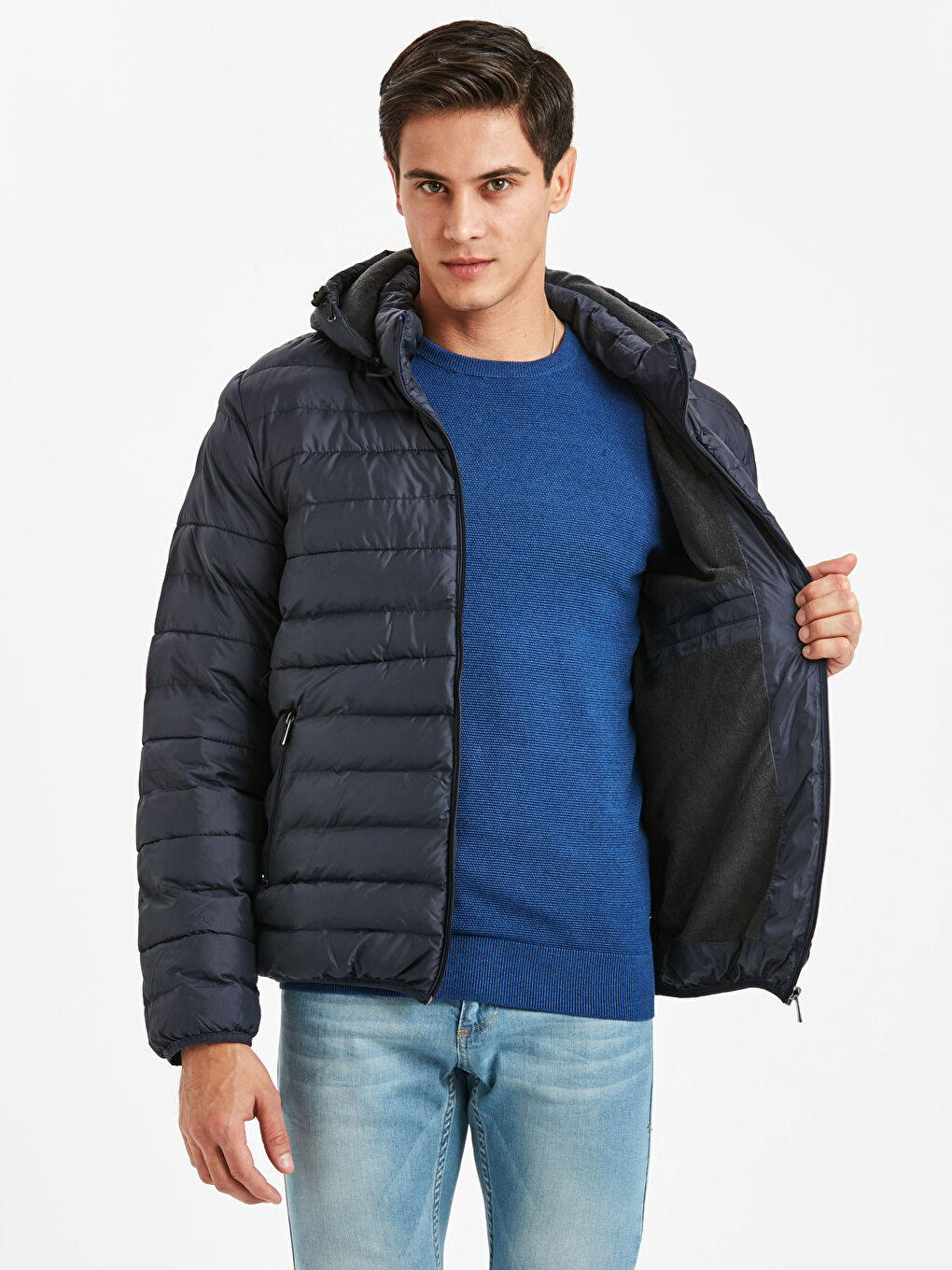 Man NAVY Puffer Coat-1