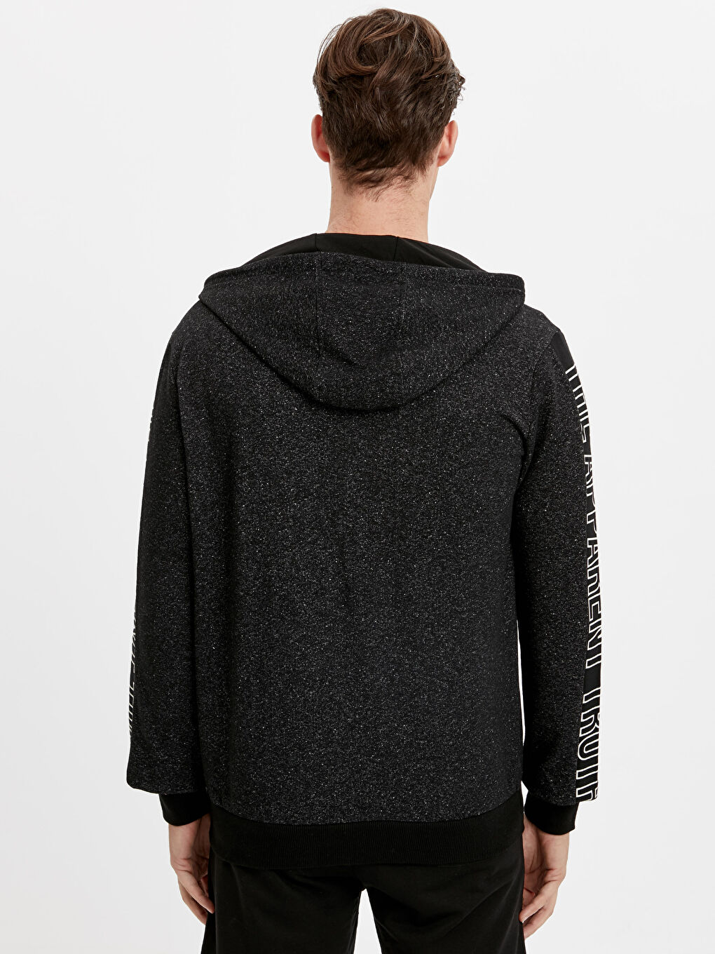 سويت شيرت بسحاب رمادى مختلف الدرجات رجال-1