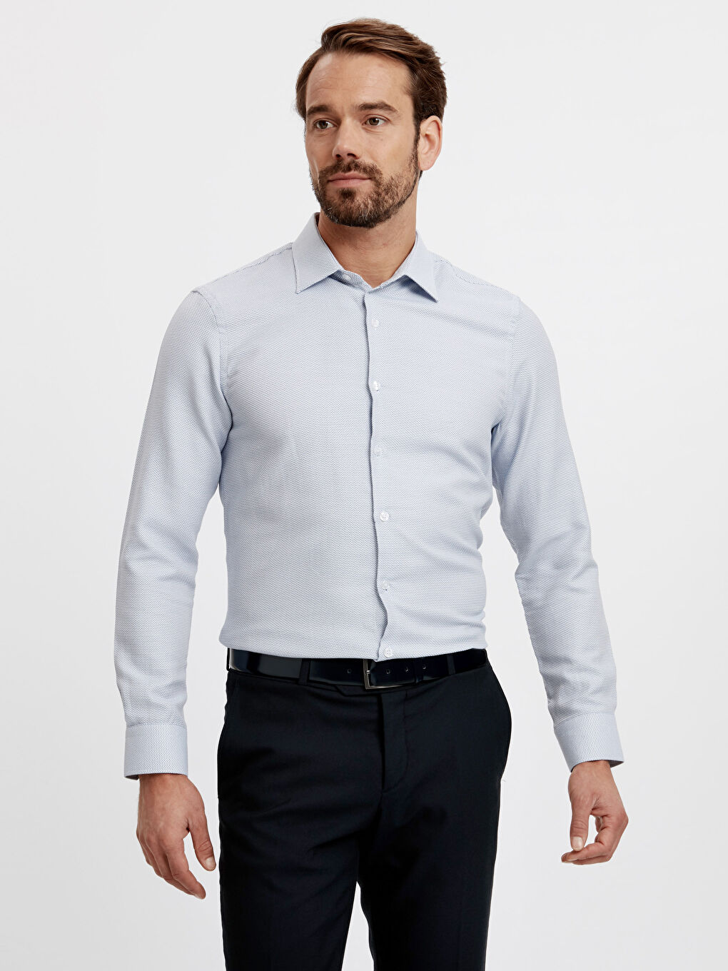Regular Fit Poplin Men's Shirt