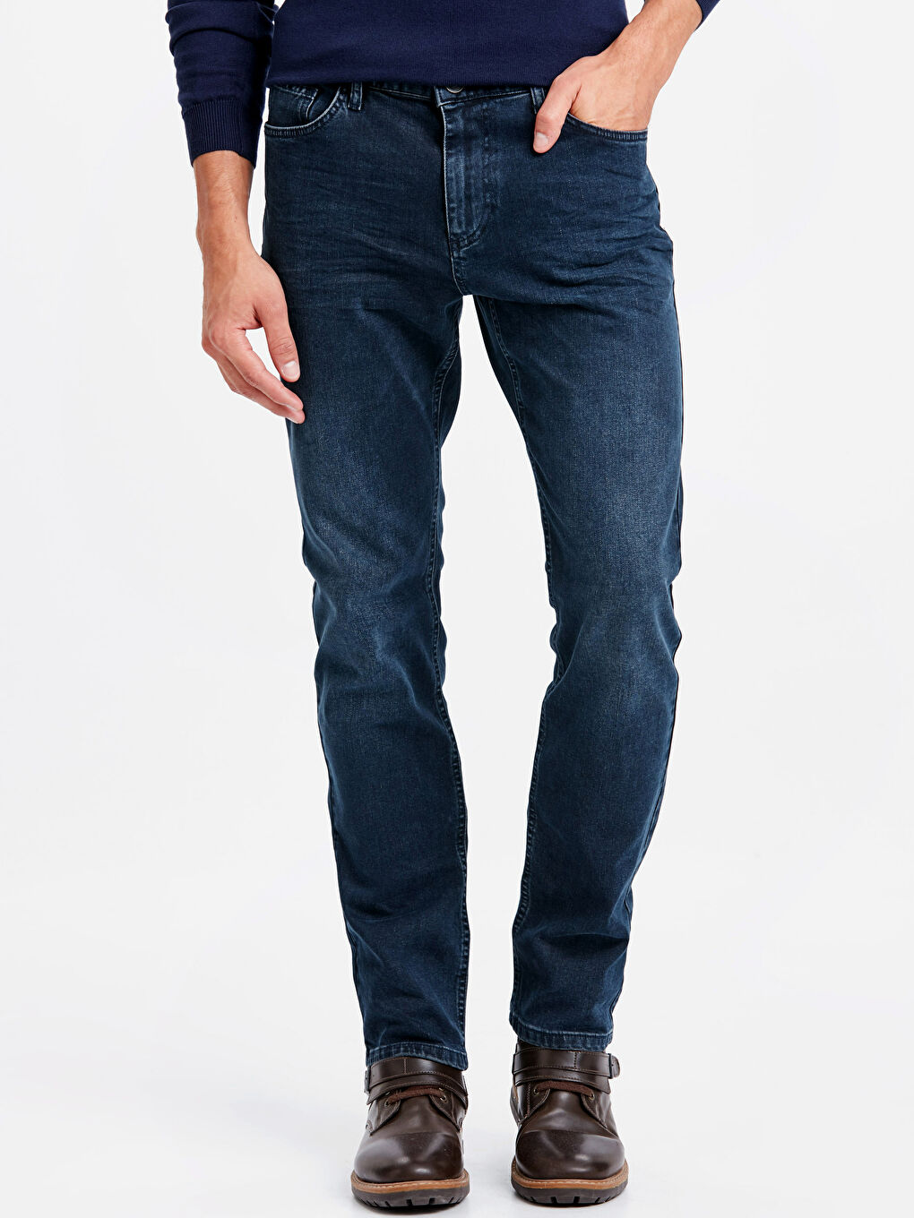 İndigo Koyu Rodeo Jean Pantolon-1