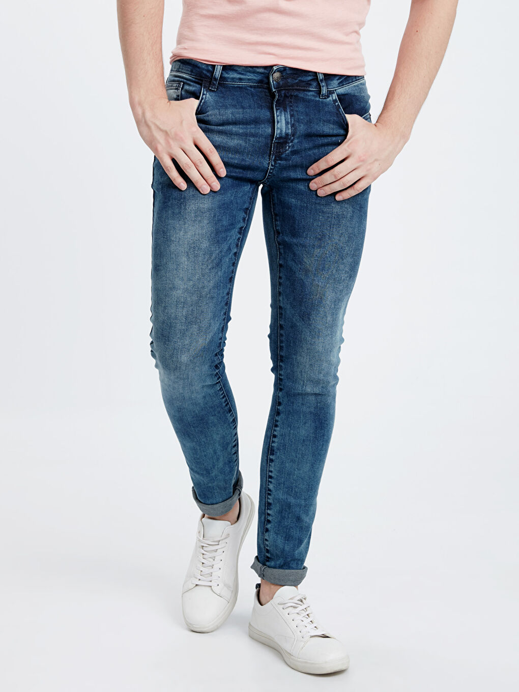 Orta İndigo Rodeo Jean Pantolon-1