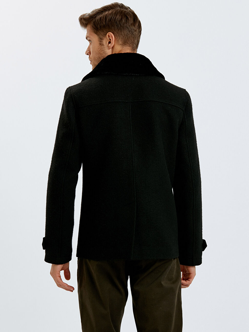 Schlank Geschnittener Mantel für Herren-3