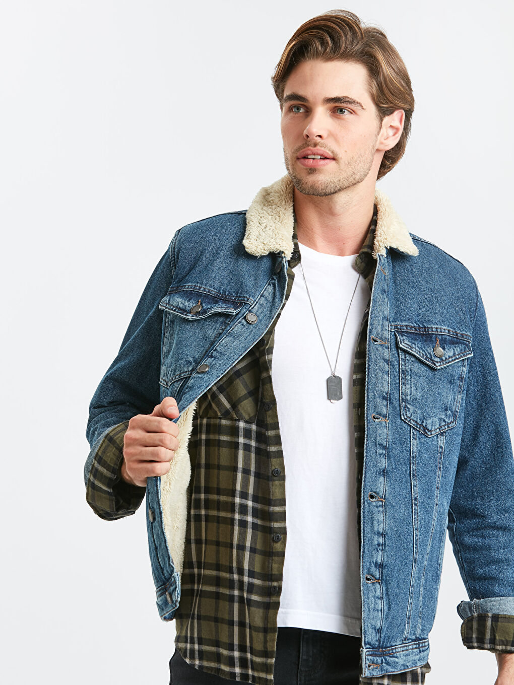 İndigo Standart Kalıp Jean Ceket-1