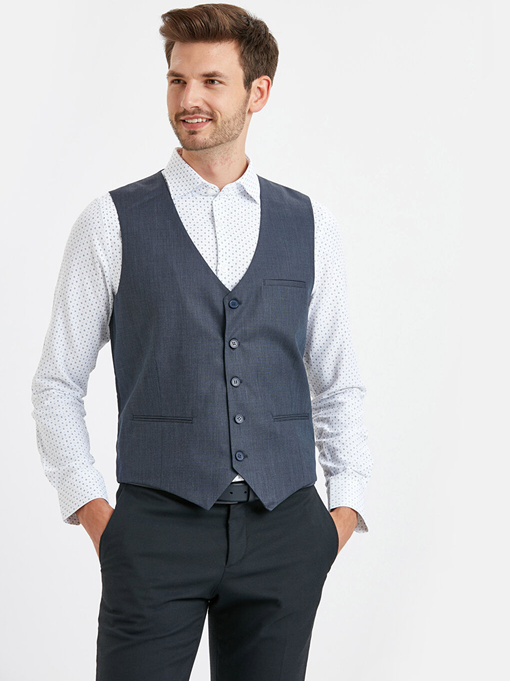 Lacivert Melanj Yelek