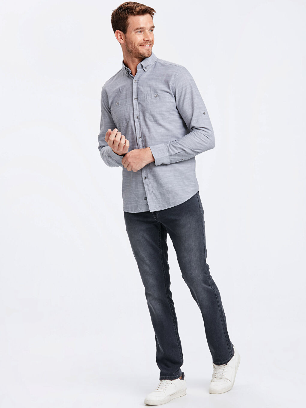 Chemise GRIS Homme-2