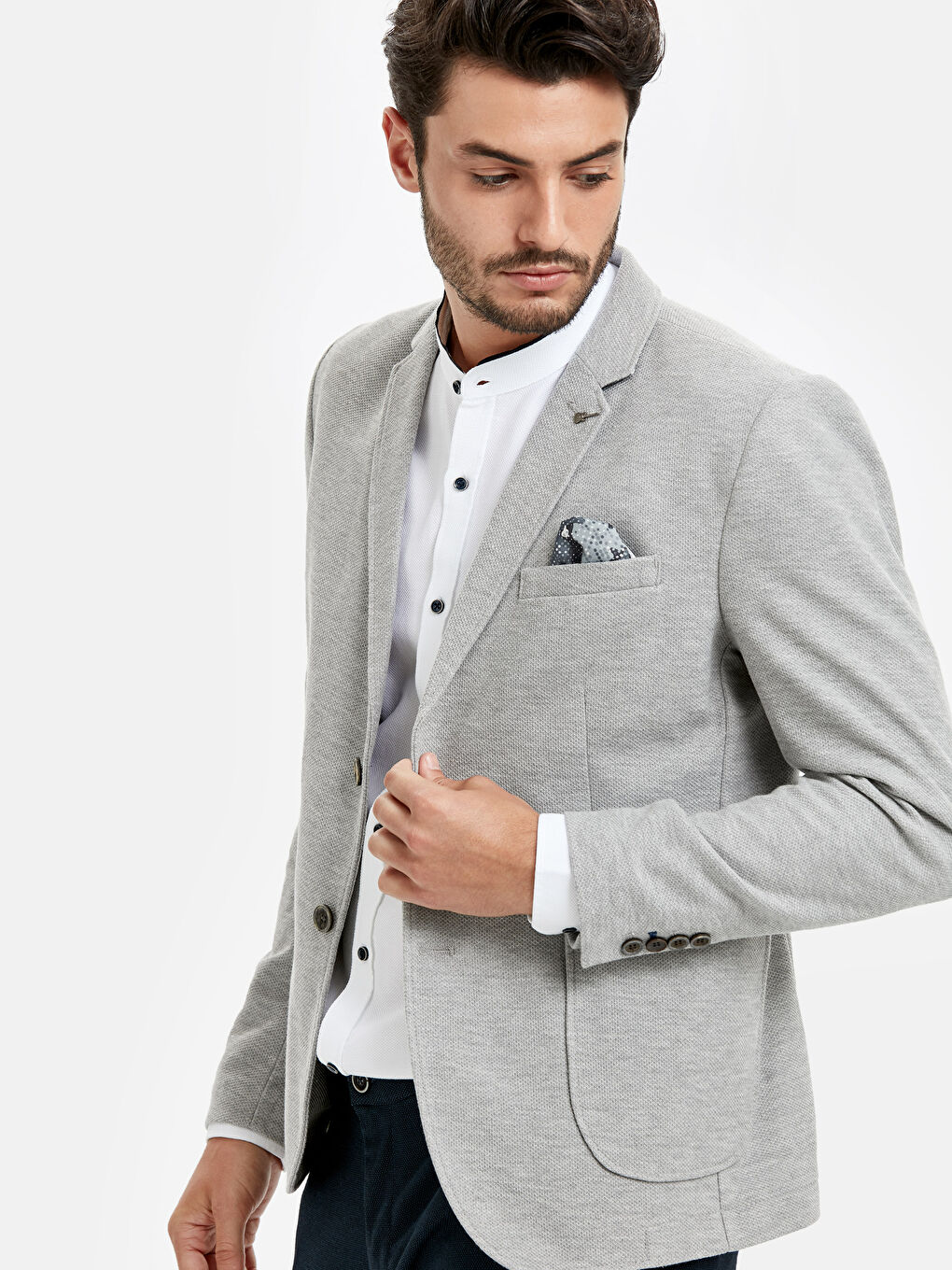 Gri Erkek Blazer Ceket