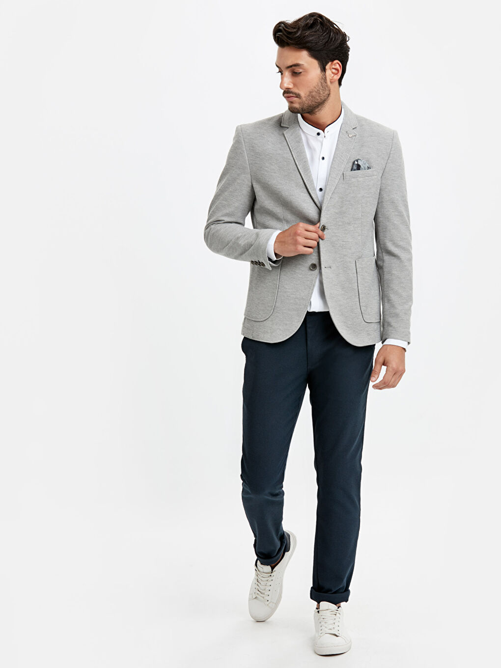 Gri Erkek Blazer Ceket-2