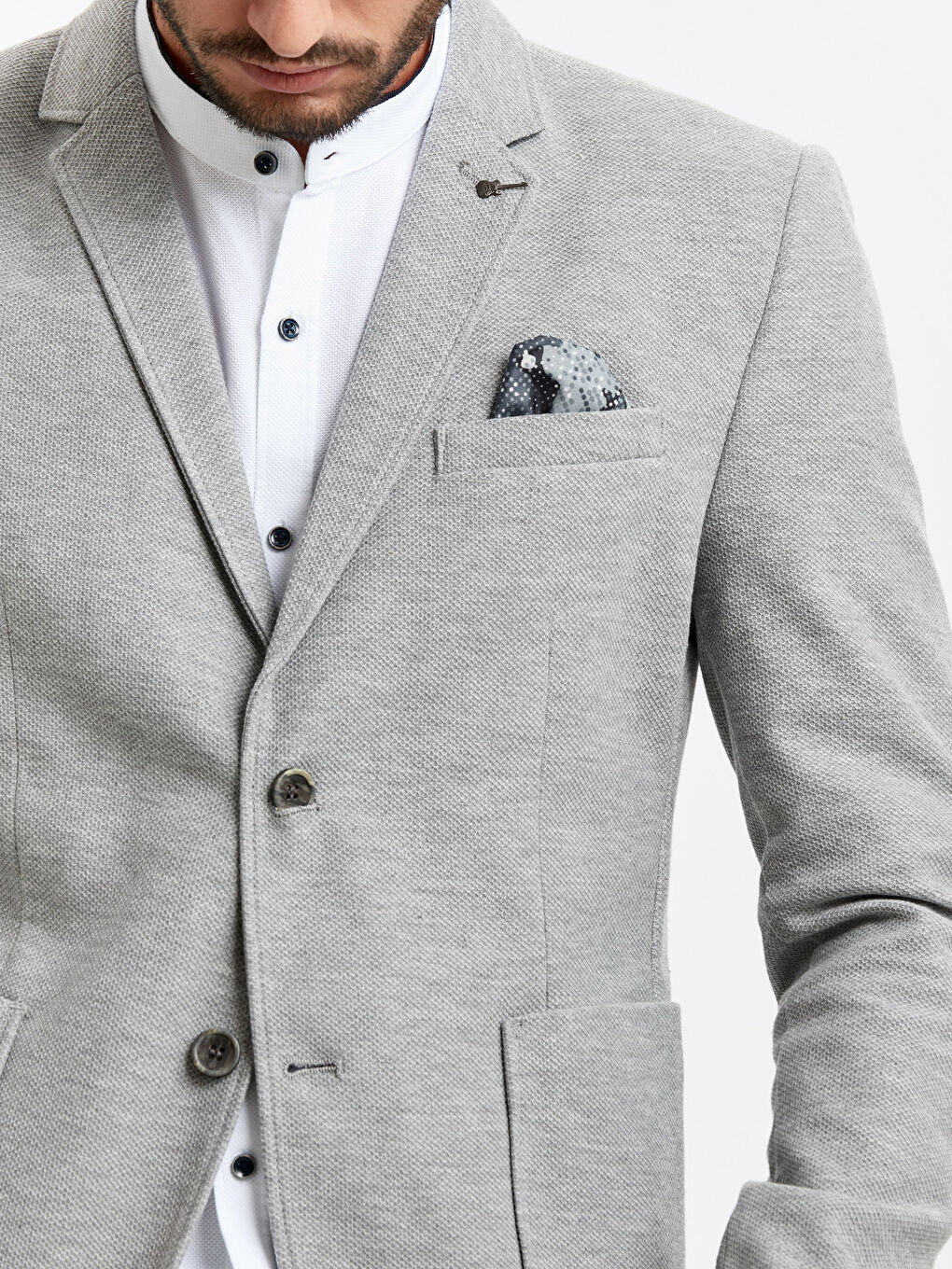 Gri Erkek Blazer Ceket-3