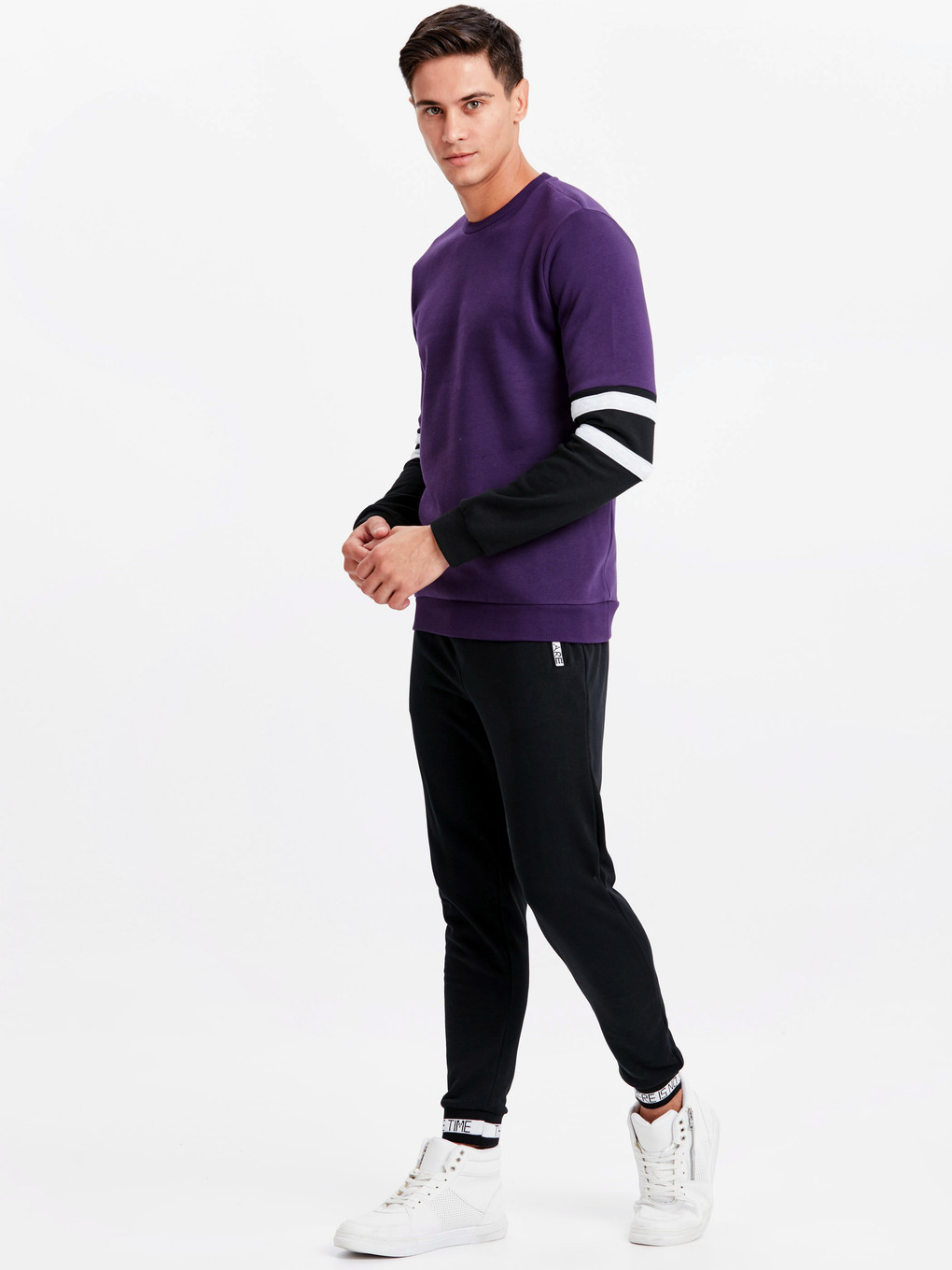 Koyu Mor Sweatshirt-2