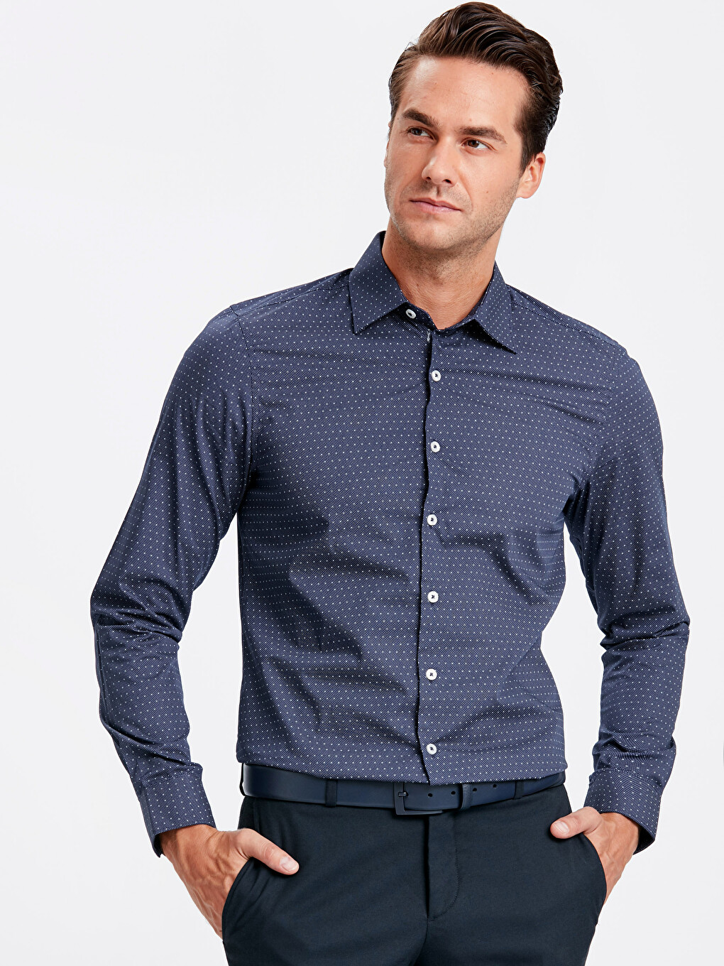 Man Navy Shirt