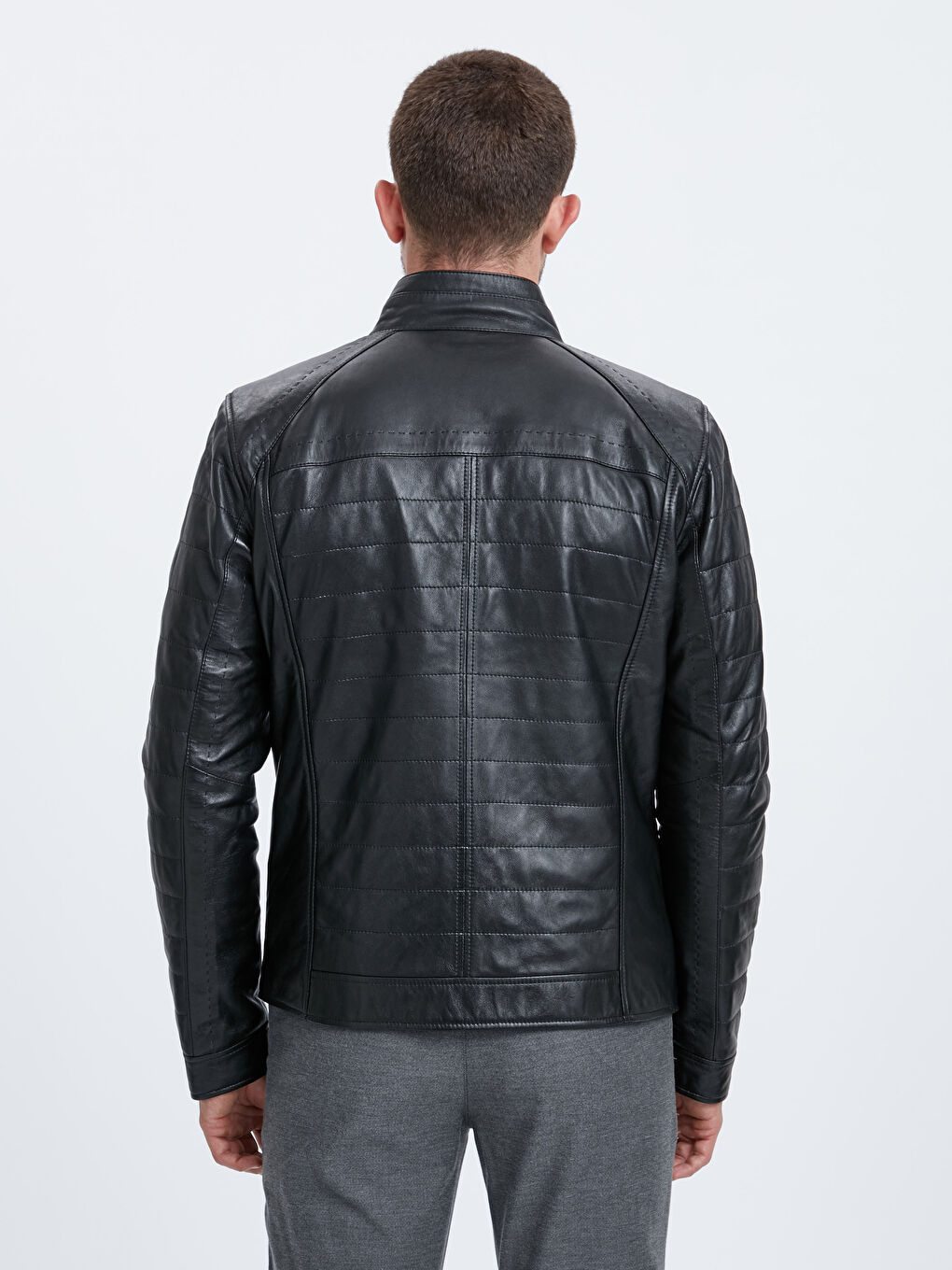 Yeni Siyah Deri Mont-2