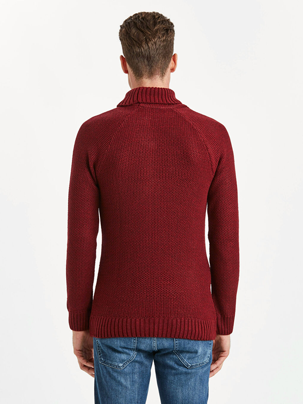 Pull-over ROUGE BORDEAUX Homme-1