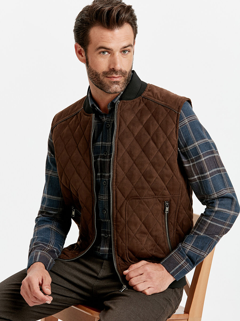 Gilet BRUN Homme-1
