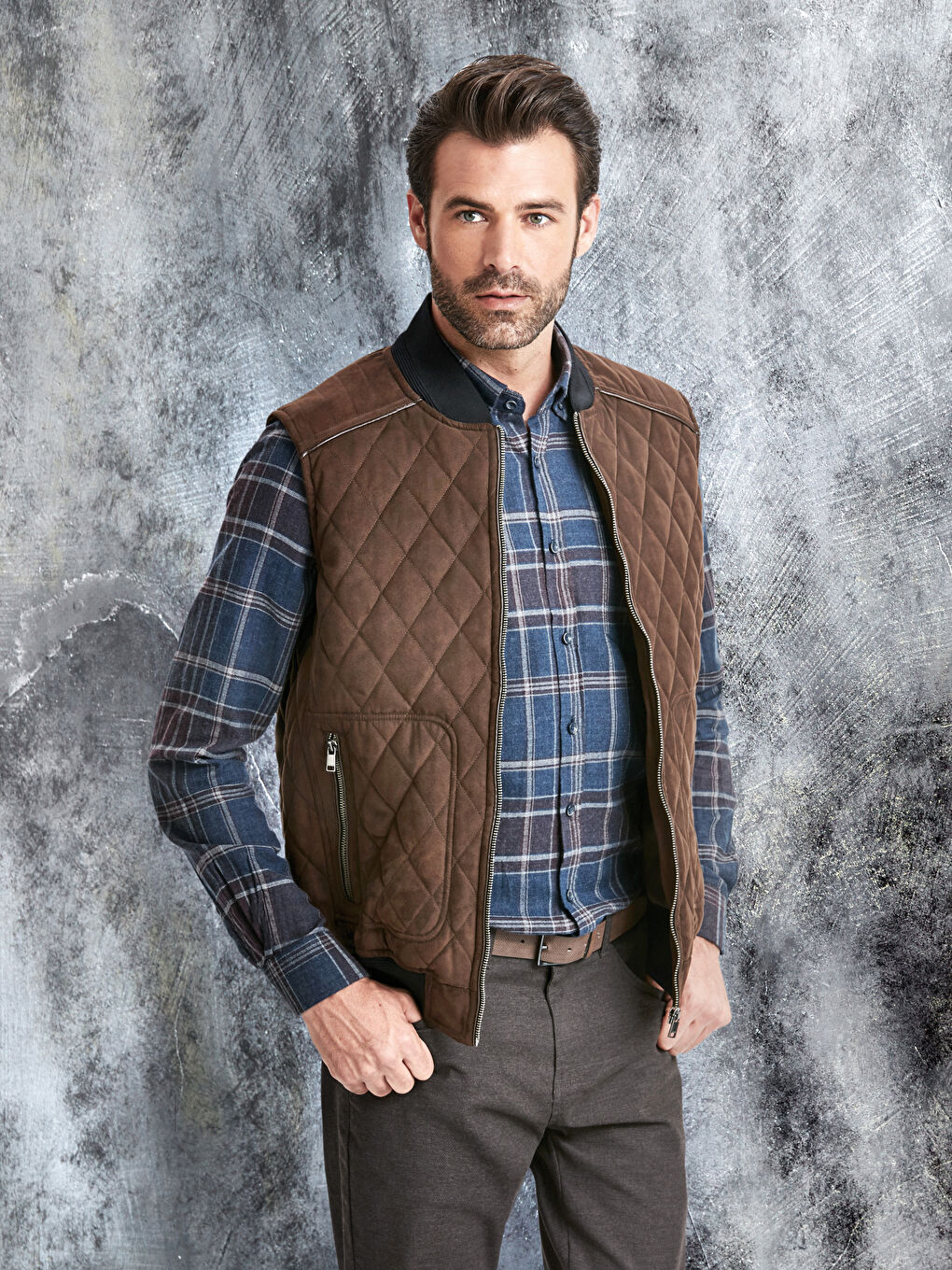 Gilet BRUN Homme