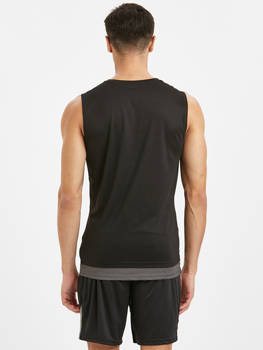 Мужчины Черный Спортивная майка-1
