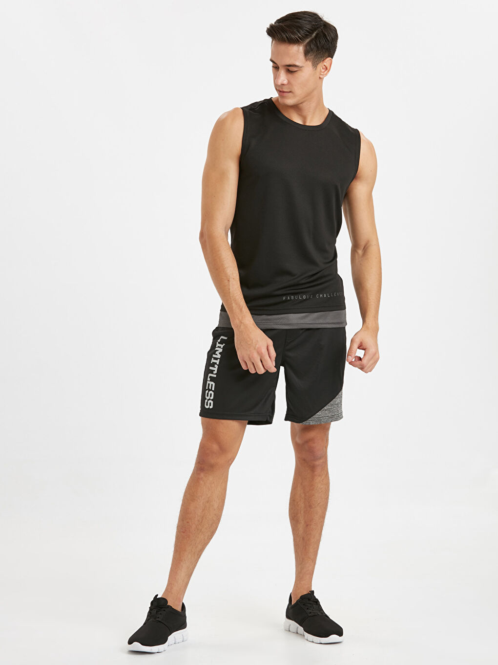 Мужчины Черный Спортивная майка-2