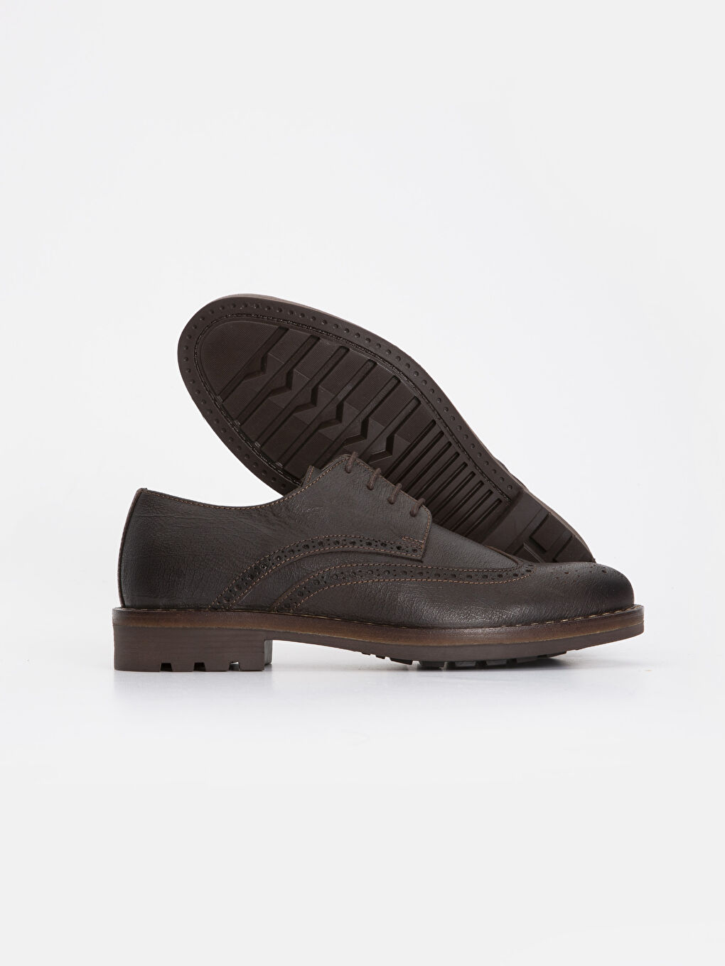 Man BROWN Suit Shoes-1