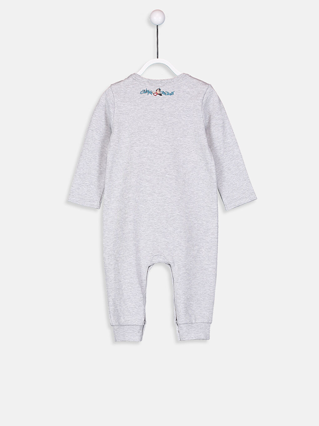 Gri Erkek Bebek Nostaljik Maymun Baskılı Tulum Baba Oğul Kombini-2