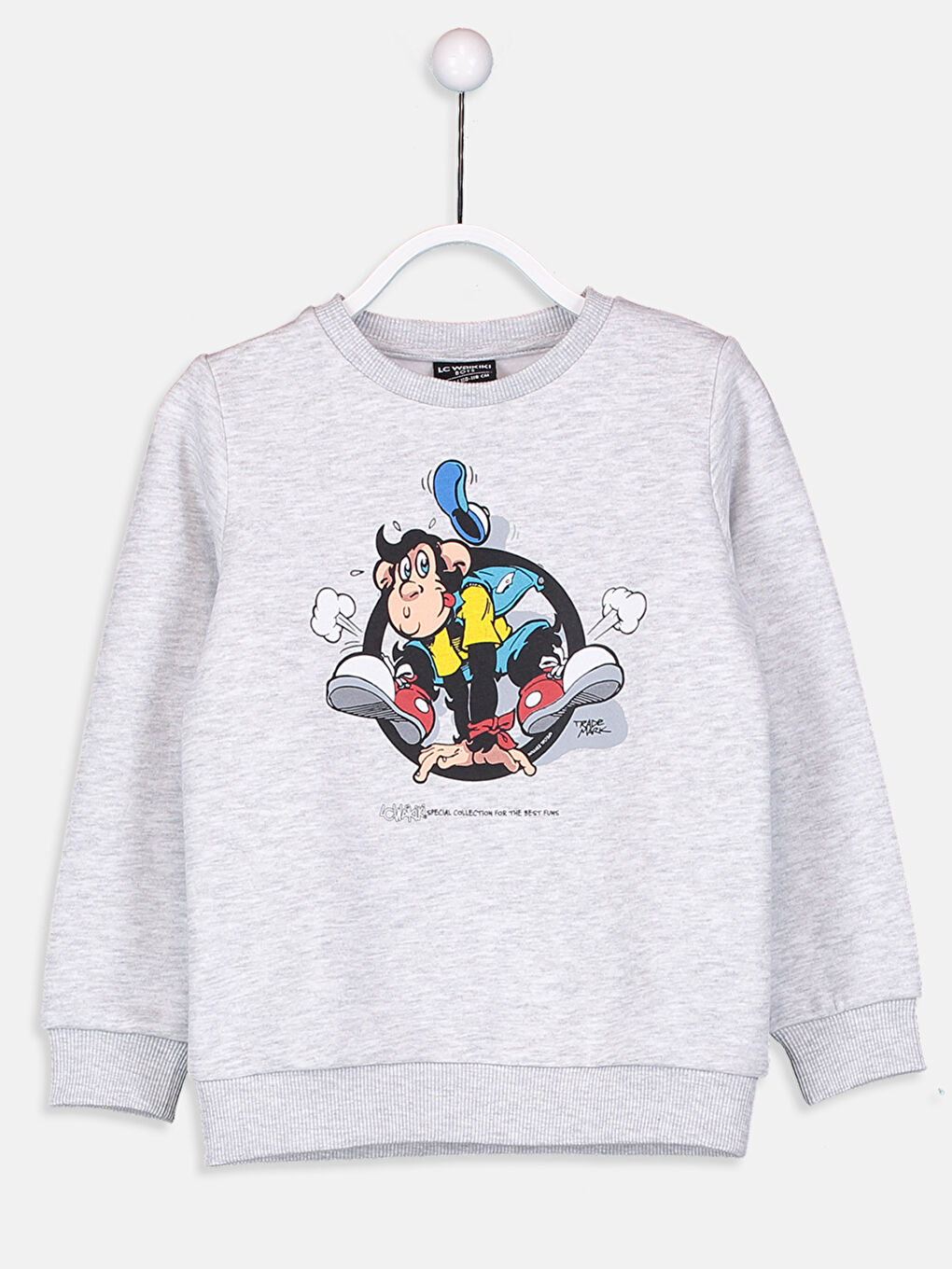 Світшот із принтом Ностальгійна мавпа для хлопчиків, що підходить для батька та сина-1