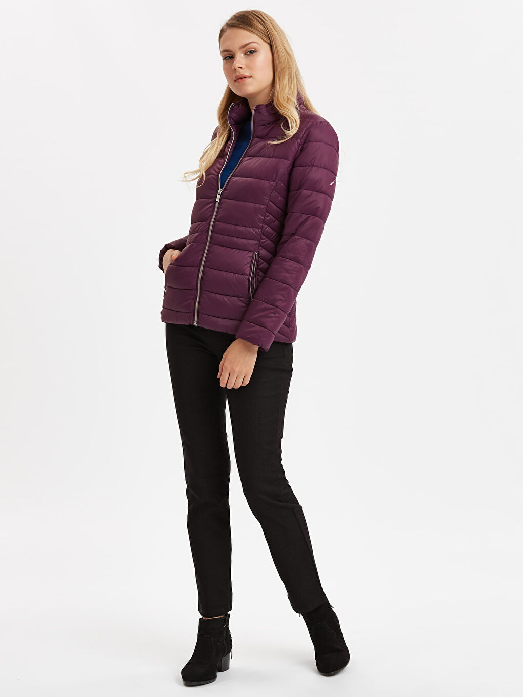 Жінка ФІОЛЕТОВИЙ Пухове пальто-3