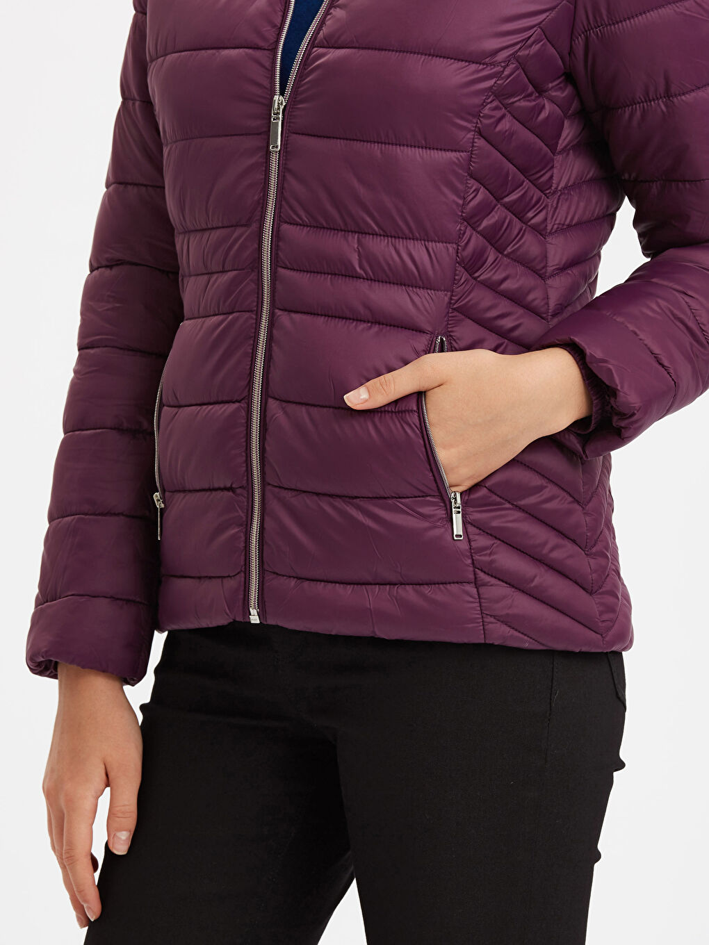 Жінка ФІОЛЕТОВИЙ Пухове пальто-4