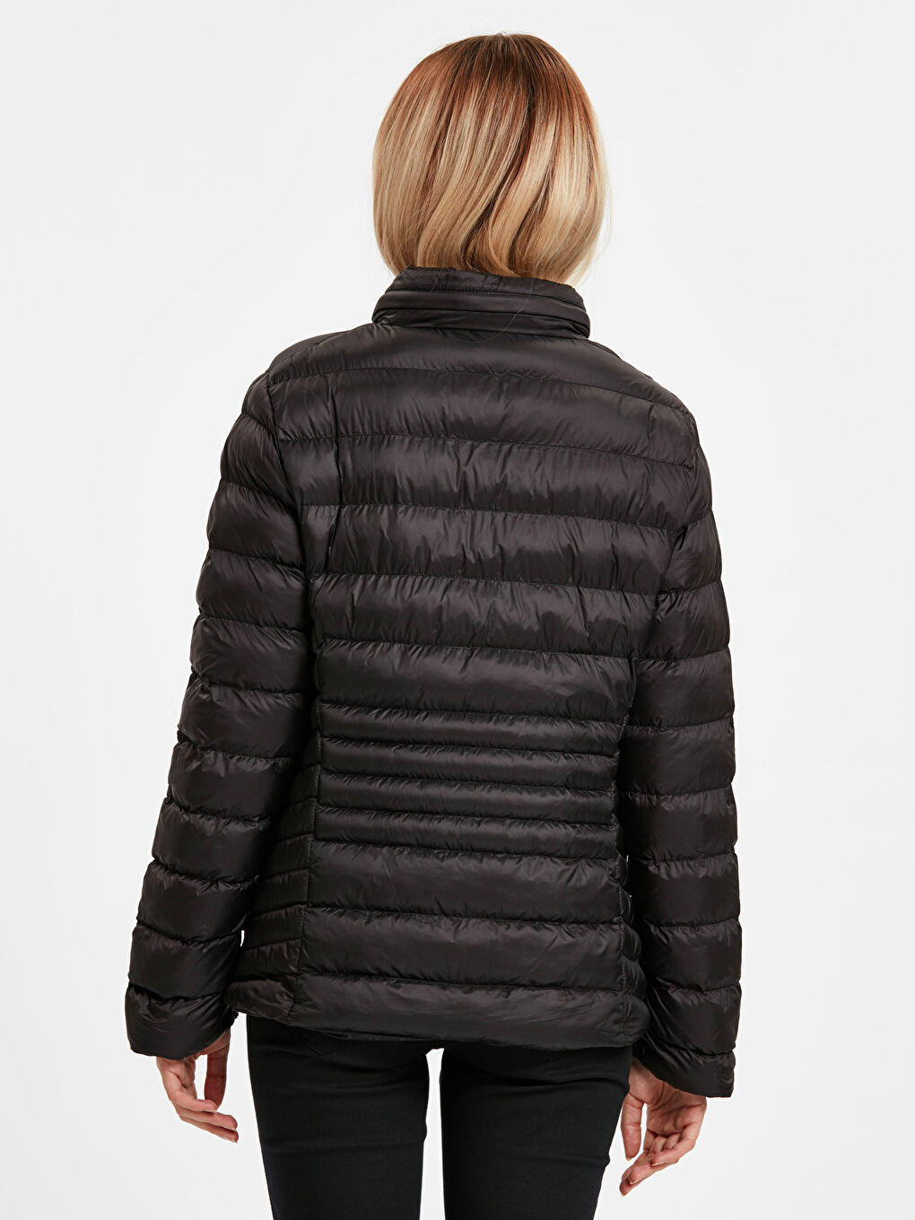Woman BLACK Puffer Coat-1