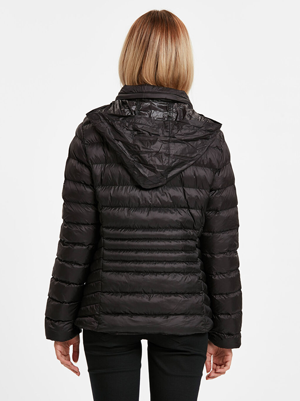 Woman BLACK Puffer Coat-2
