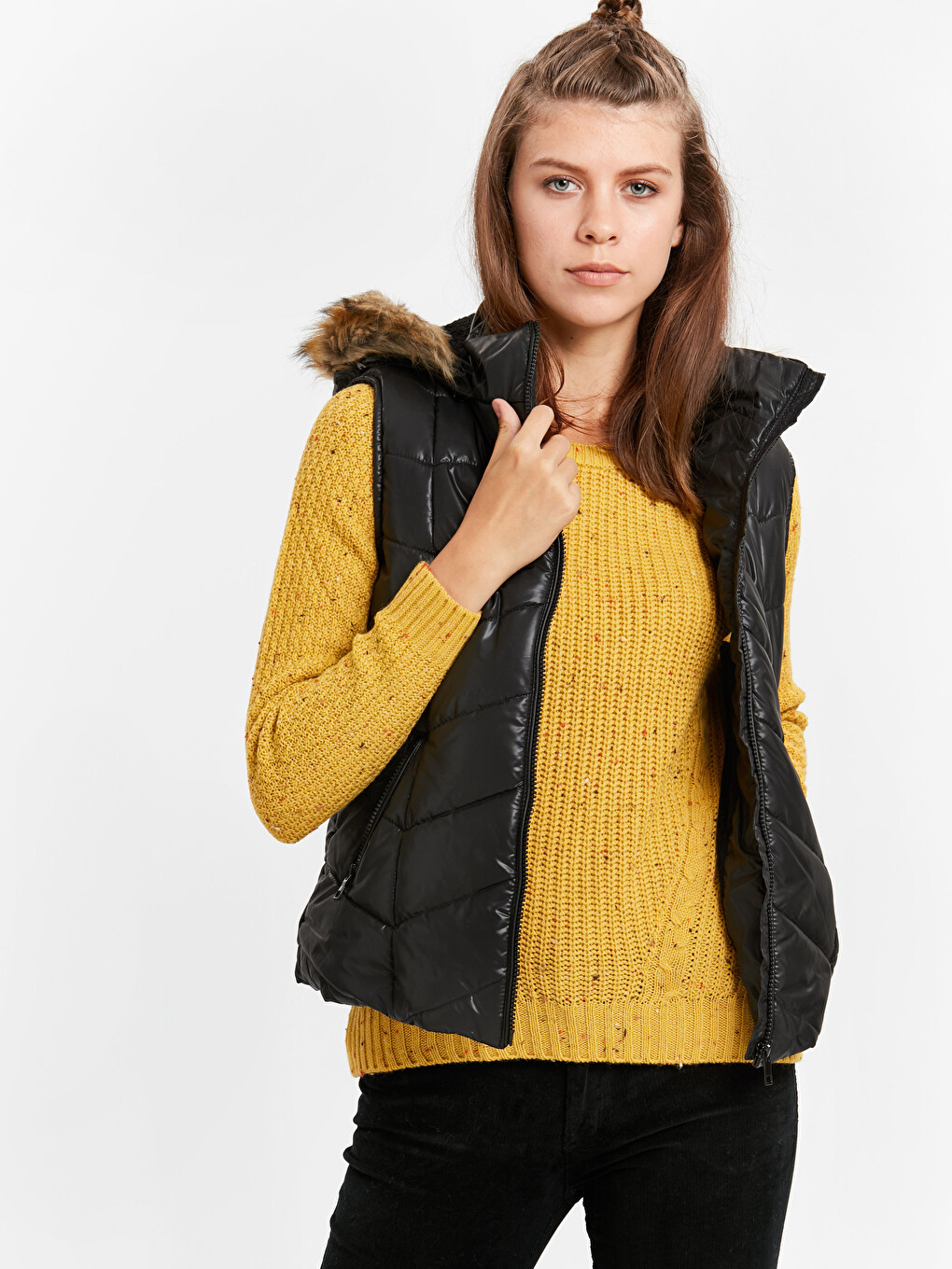 Puffer Vest with Hood
