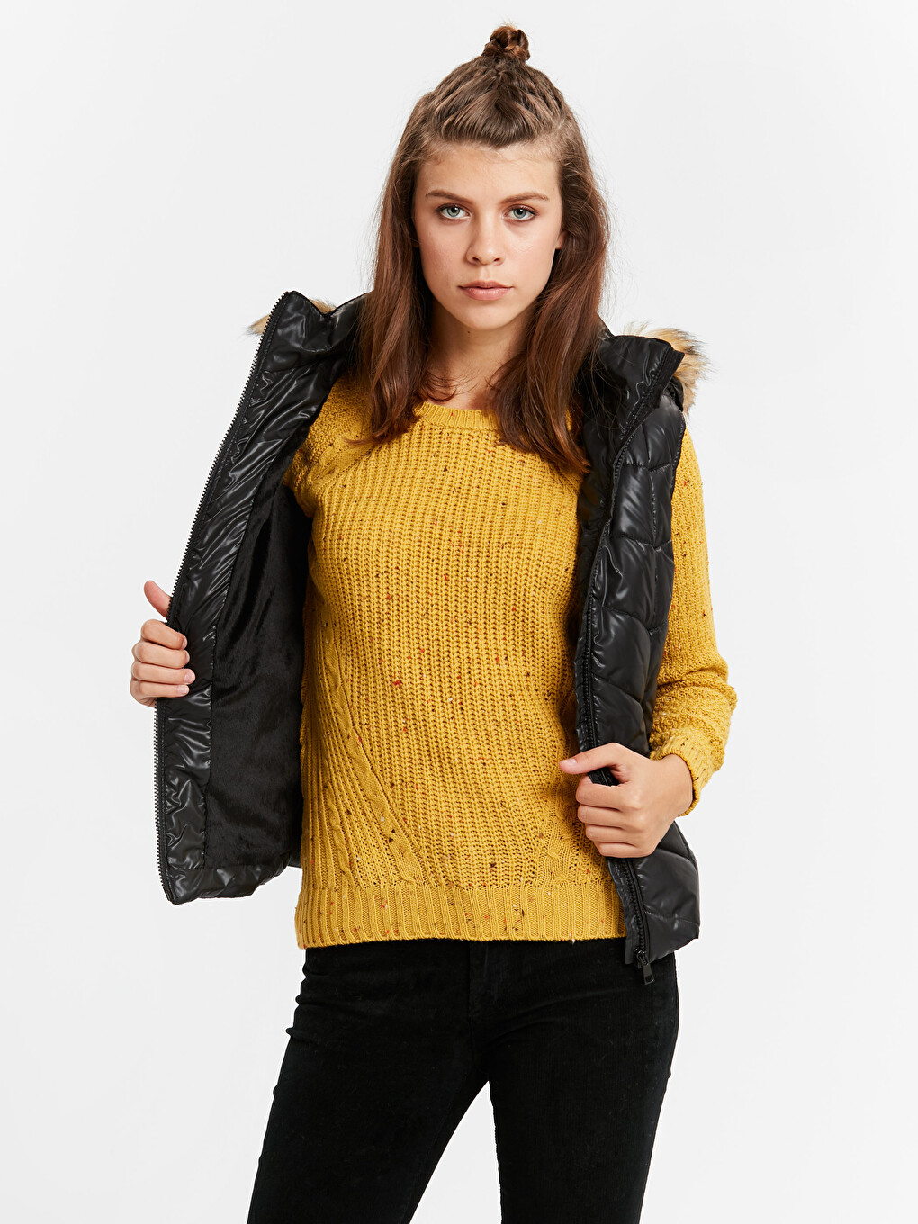 Puffer Vest with Hood-1