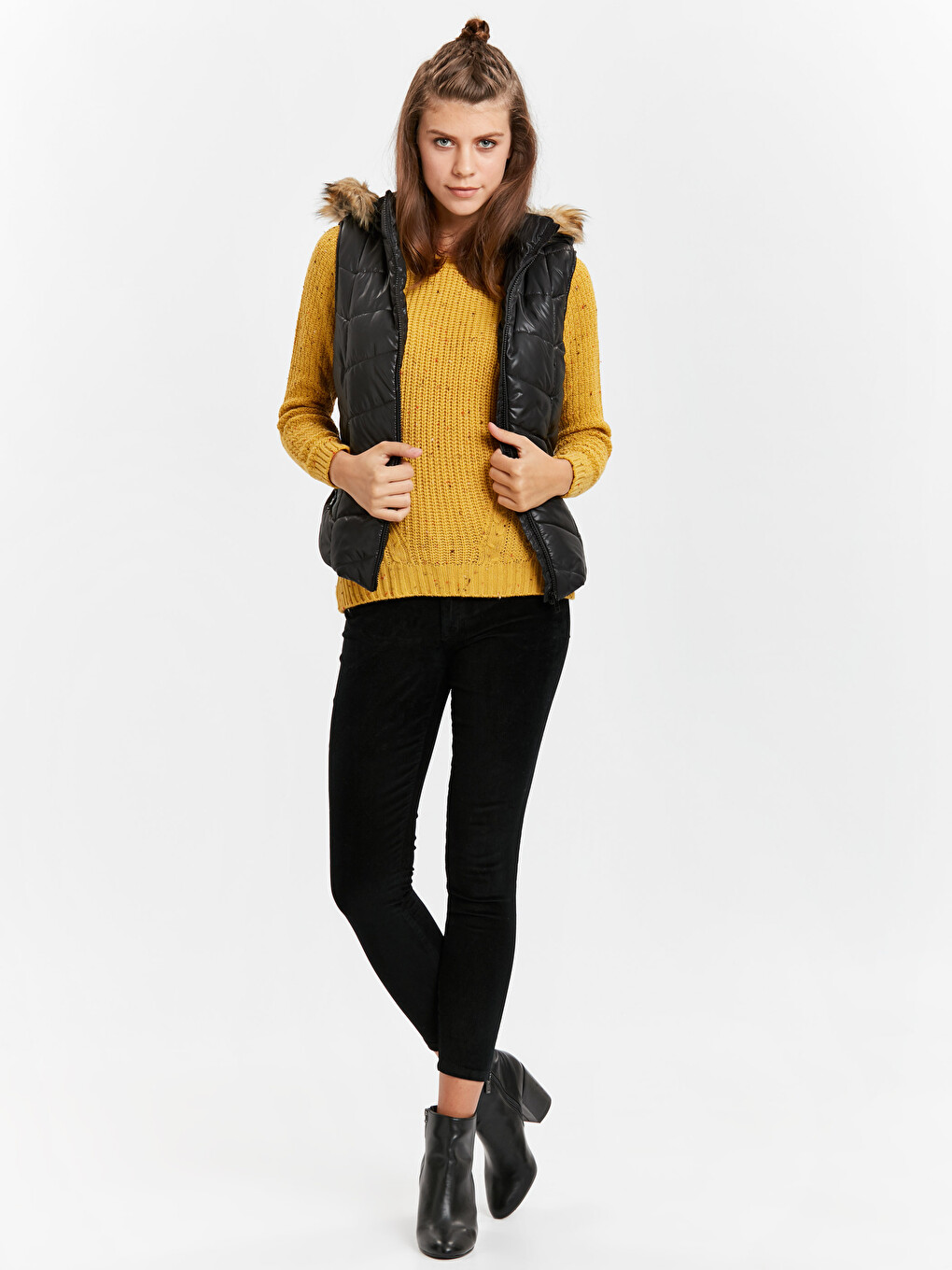 Puffer Vest with Hood-3