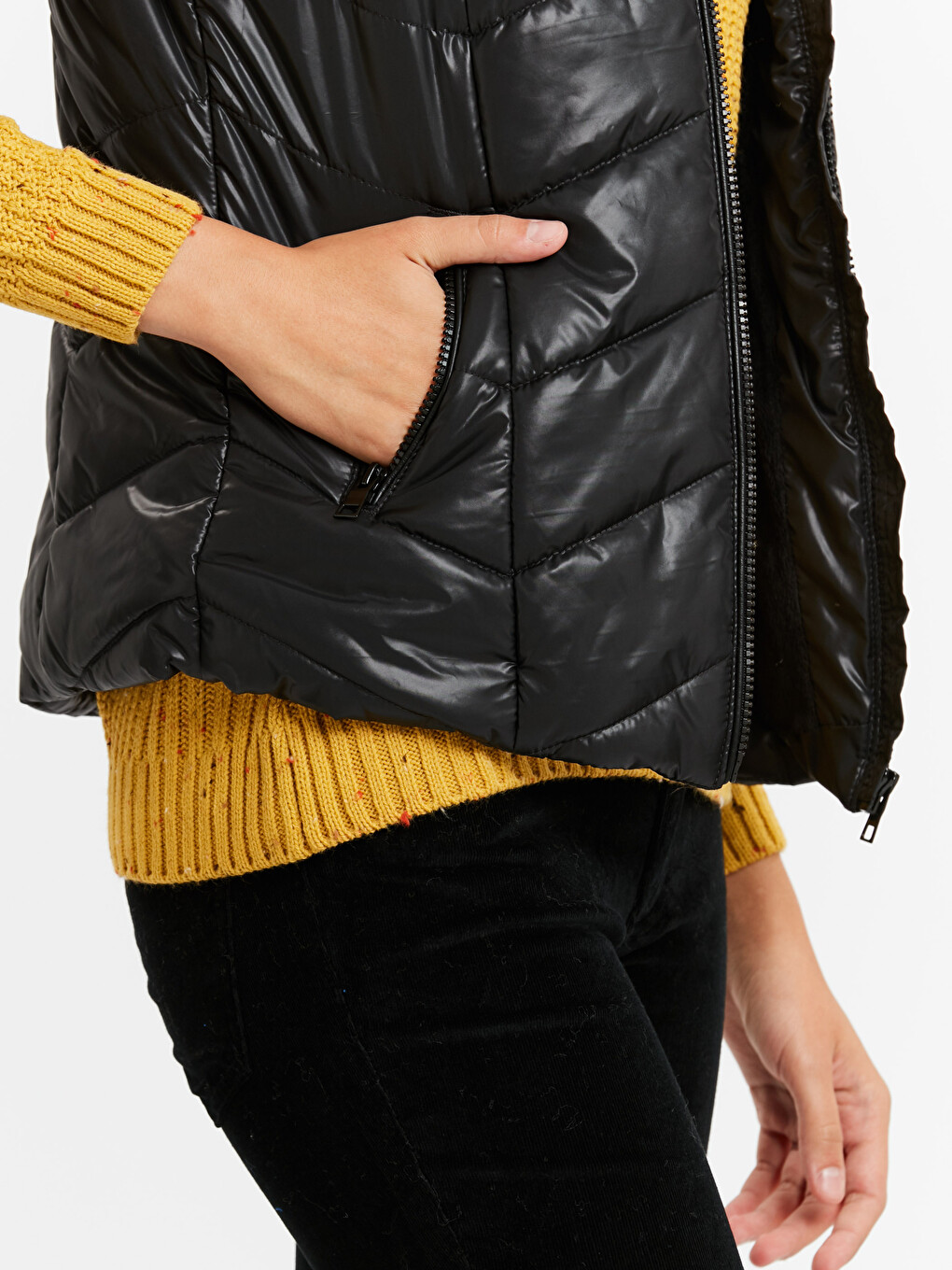 Puffer Vest with Hood-4