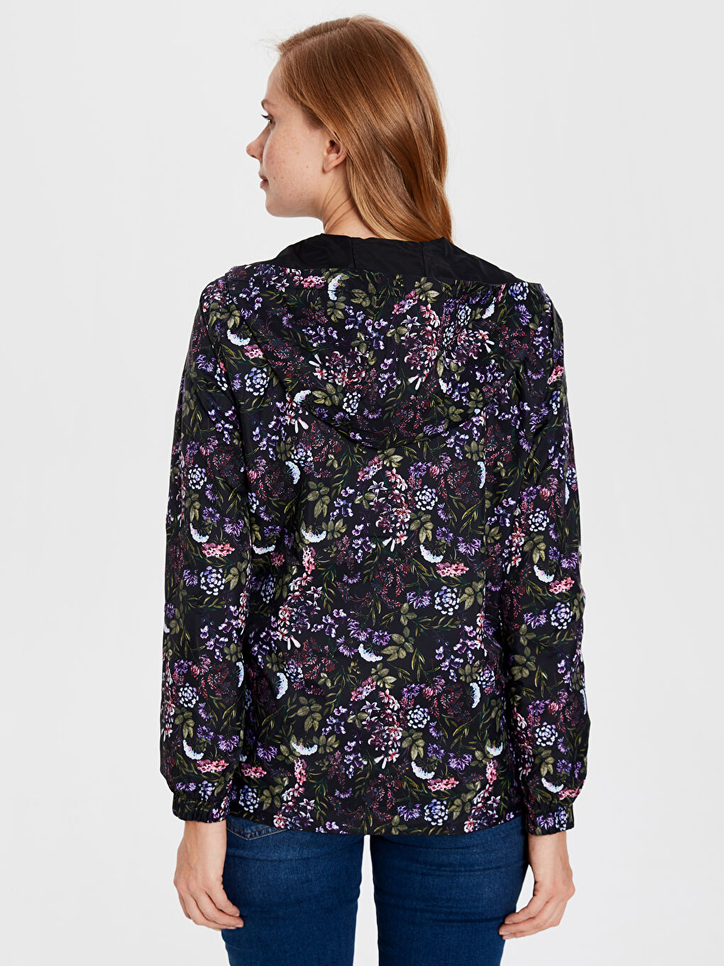 Жена Черно Дъждобран (анорак)-4