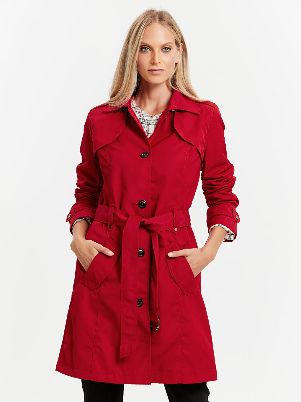 Kırmızı Trençkot