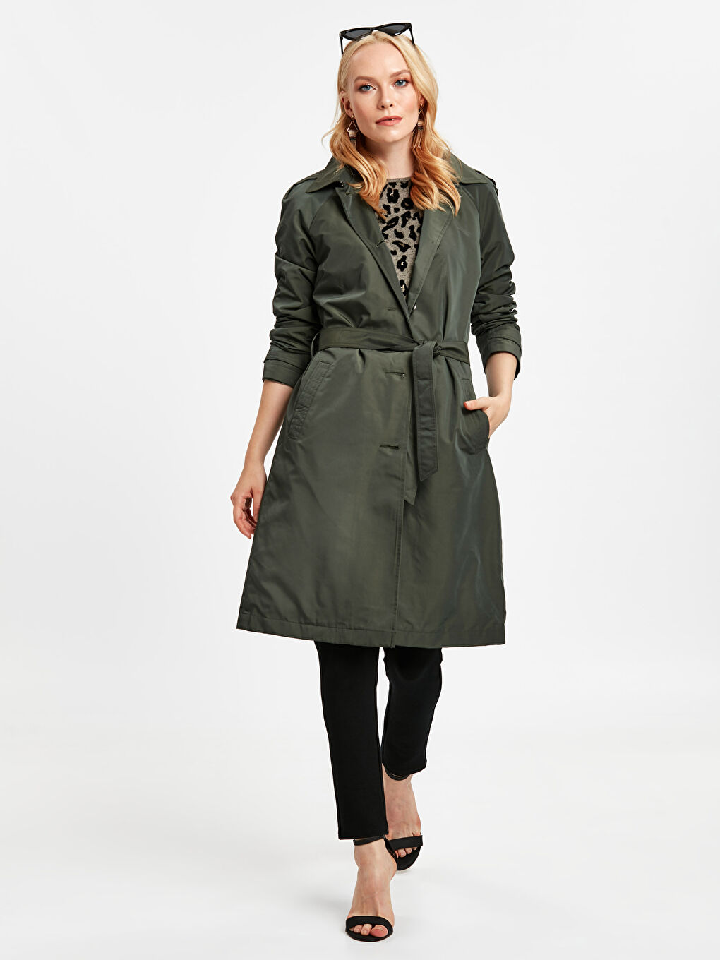 Trench-coat KAKI Femme-2