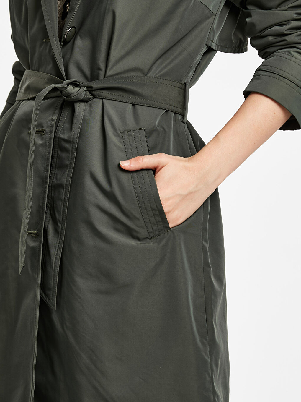 Trench-coat KAKI Femme-3