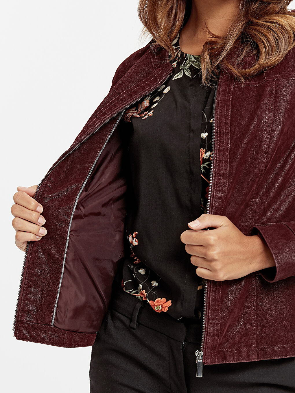 BORDO Kaput od veštačke kože Žena-4