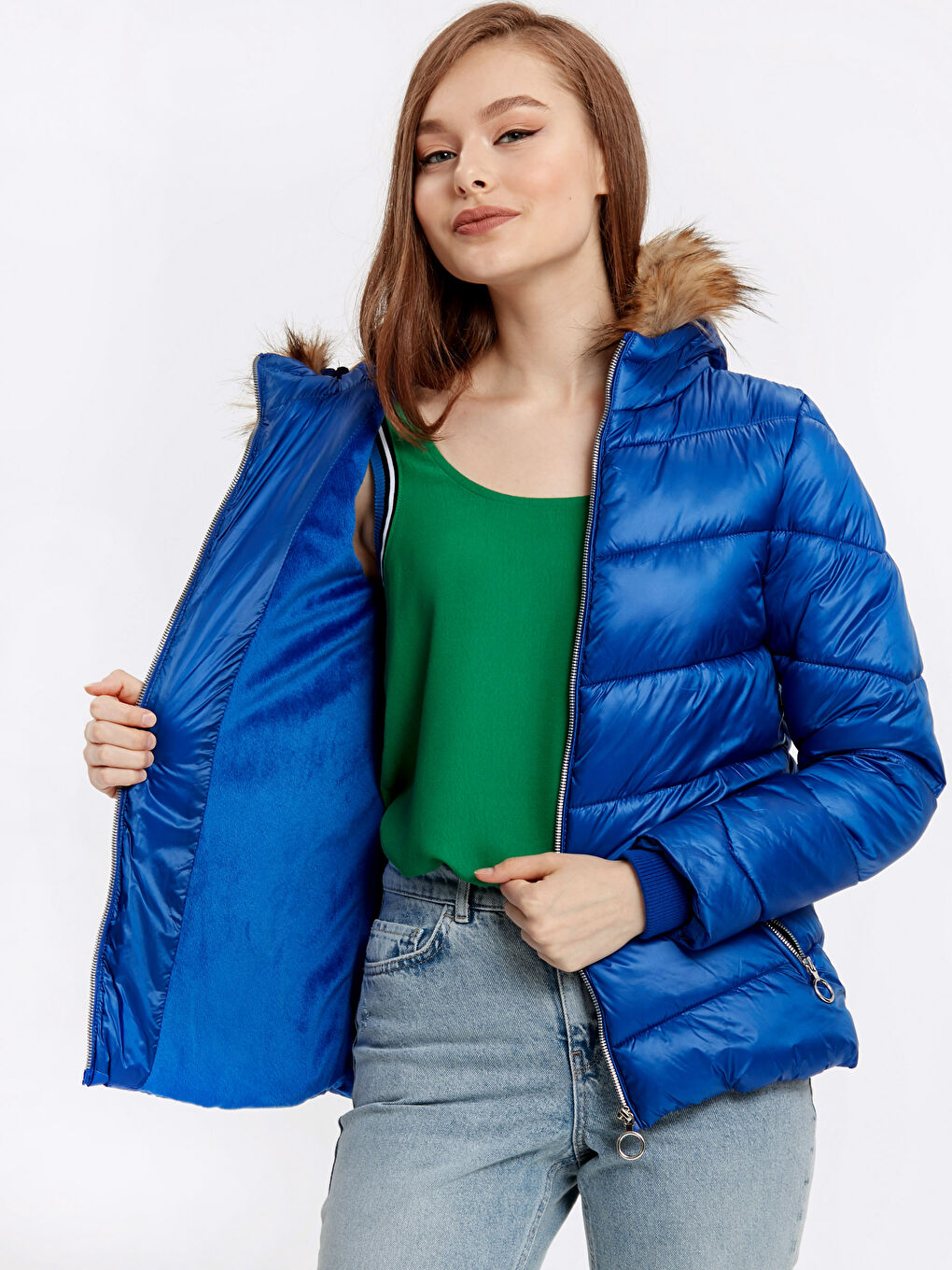 Geacă matlasată ALBASTRU Femeie-1