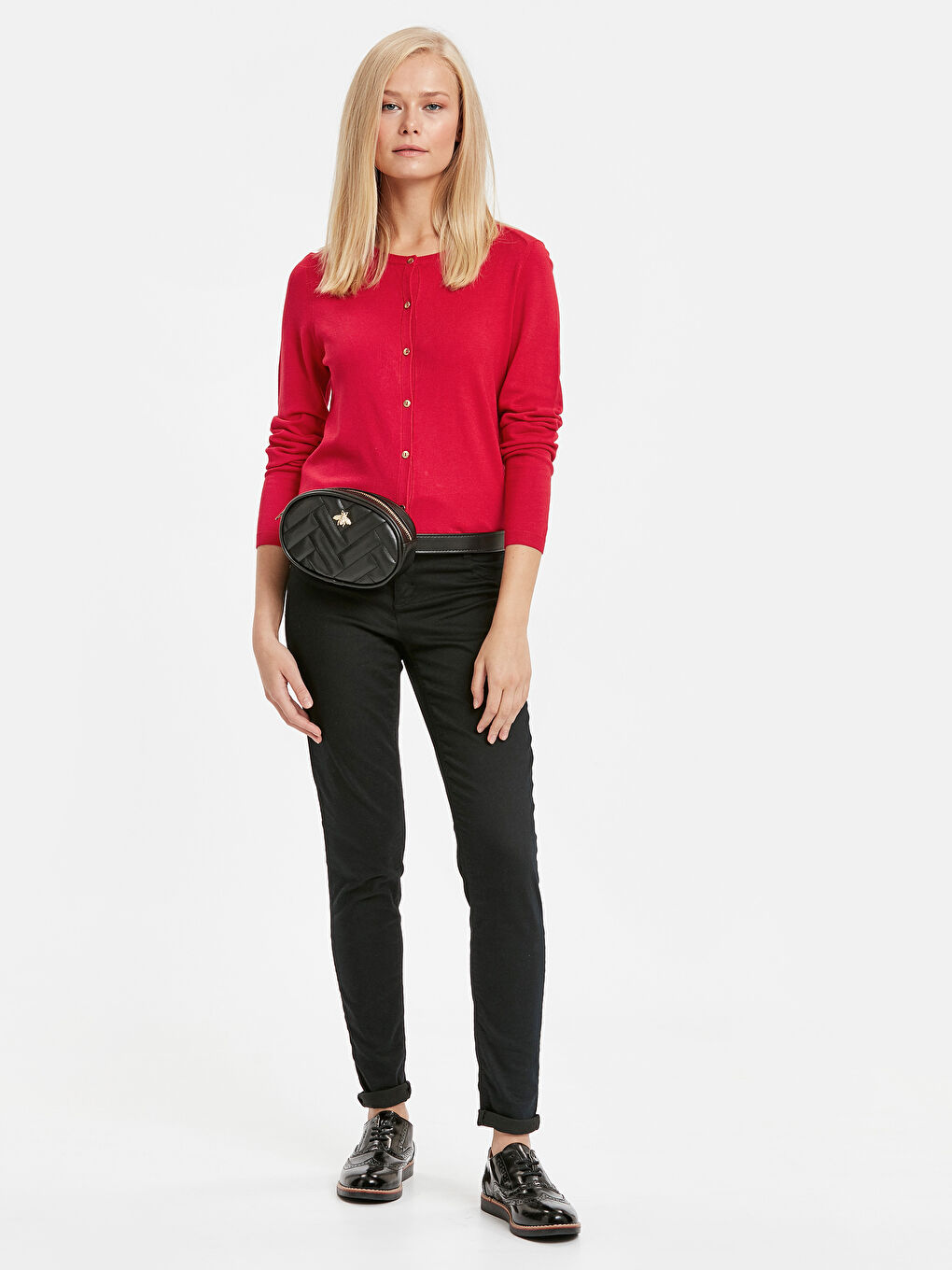 LCWAIKIKI Basic Frau ROT Cardigan -8W1291Z8-H1T