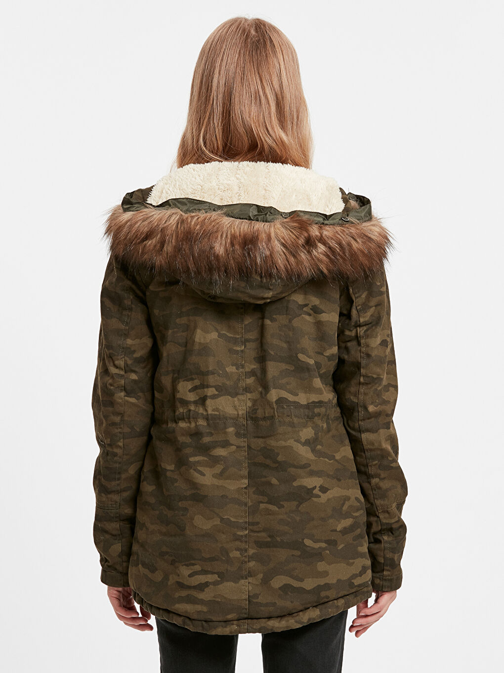 Woman KHAKI Parka Coat-2