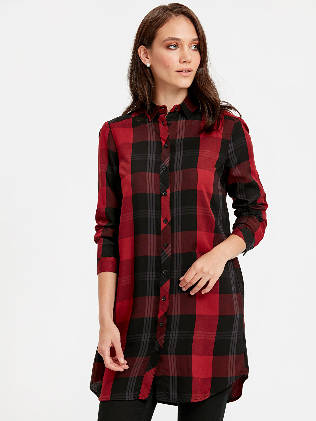 LCWAIKIKI Classic Woman RED Tunic -8W2540Z8-LPA