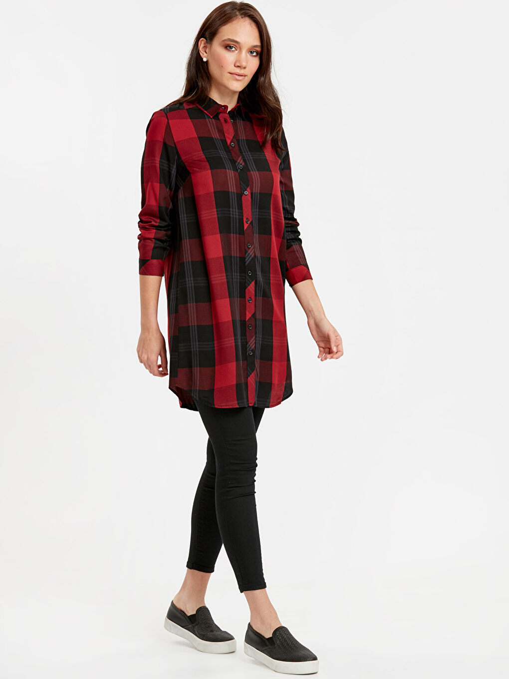 LCWAIKIKI Classic Woman RED Tunic -8W2540Z8-LPA